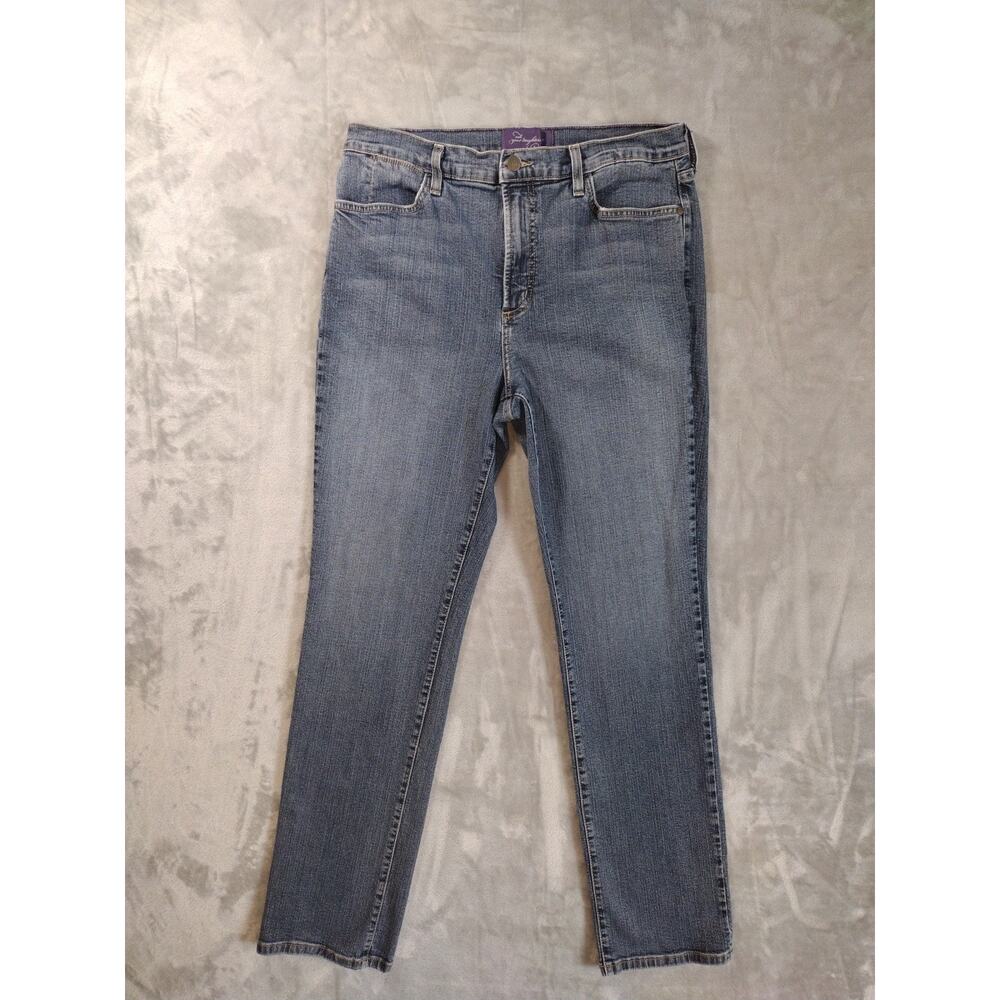 Not Your Daughter's Jeans Marilyn Womens 14 Straight Leg Medium Wash NYDJ Casual